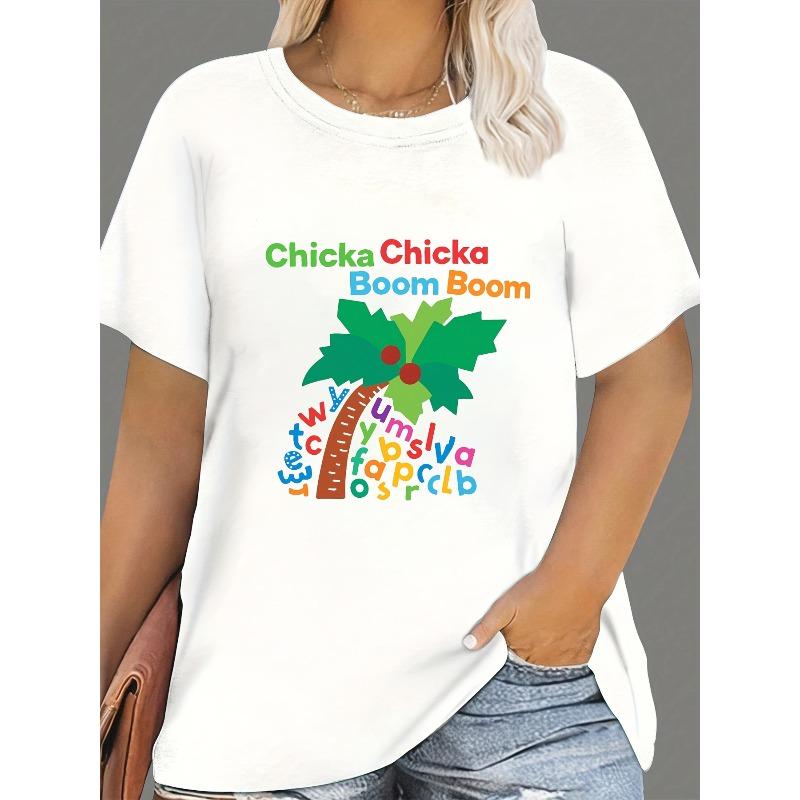 Plus Size, Chicka Chicka Boom Boom Graphic T-Shirt - Fun and Playful Tropical Tree Design, Soft Blend Short Sleeve Tee - Ideal for Casual Outings, 4XL білий
Plus Size, Chicka Chicka Boom Boom Graphic T-Shirt - Fun and Playful Tropical Tree Design, Soft Blend Short Sleeve Tee - Ideal for Casual Outings, 4XL білий