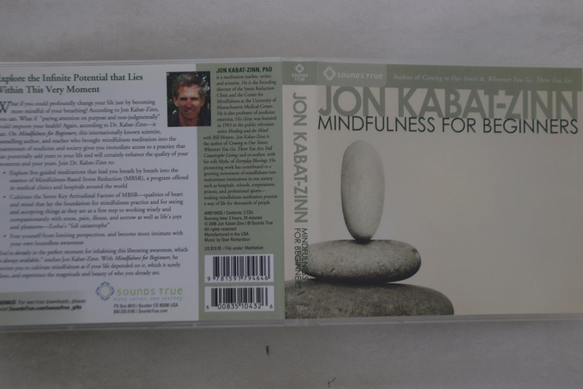 CD JON KABAT-ZINN - Mindfulness For Beginners W1043D SOUNDS TRUE 2006 US Sound Effects & Nature Used
CD JON KABAT-ZINN - Mindfulness For Beginners W1043D SOUNDS TRUE 2006 US Sound Effects & Nature Used