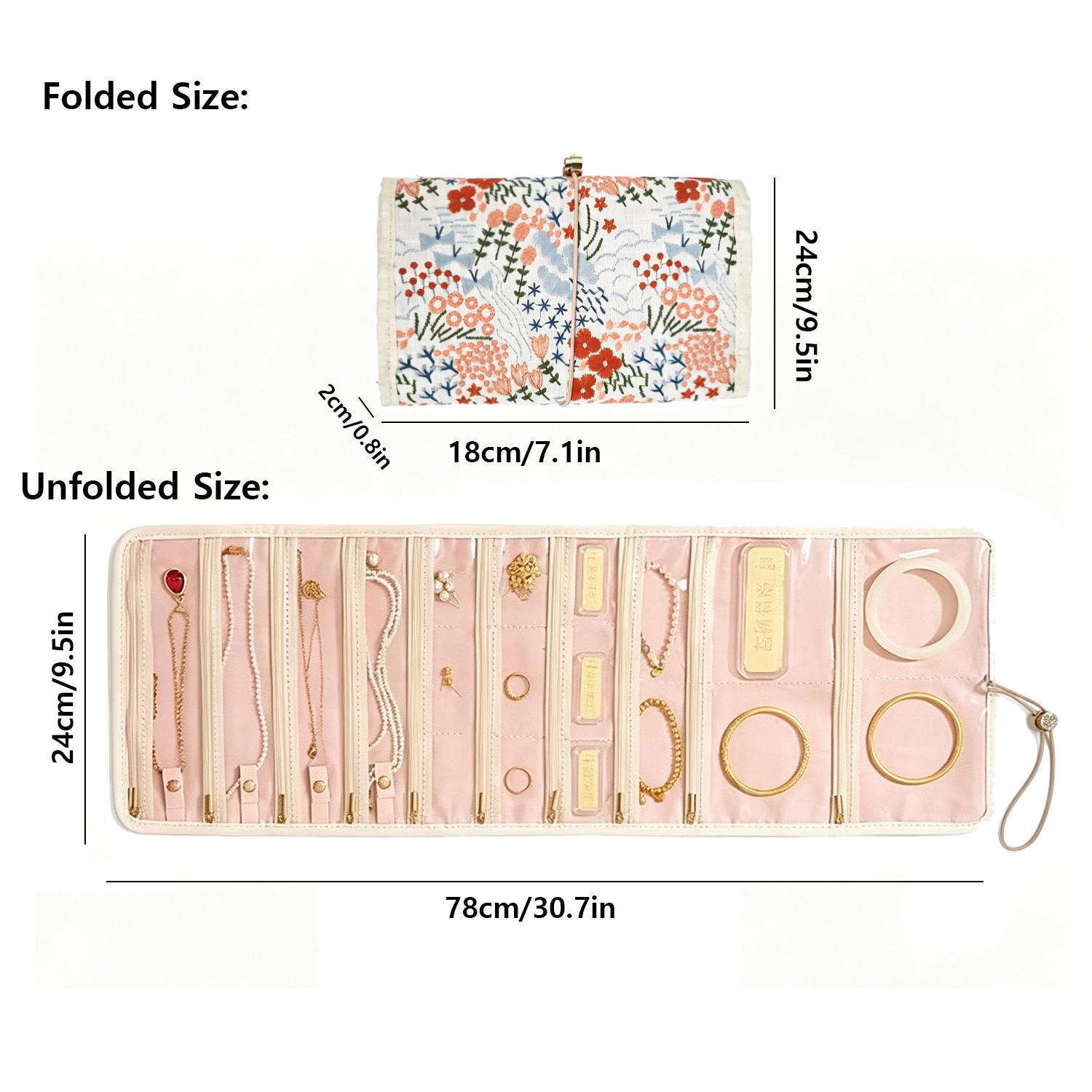 Chinese Style Red Floral Embroidered Jewelry Roll, Anti-Tangle Travel Organizer for Necklaces & Bracelets белый
Chinese Style Red Floral Embroidered Jewelry Roll, Anti-Tangle Travel Organizer for Necklaces & Bracelets белый
