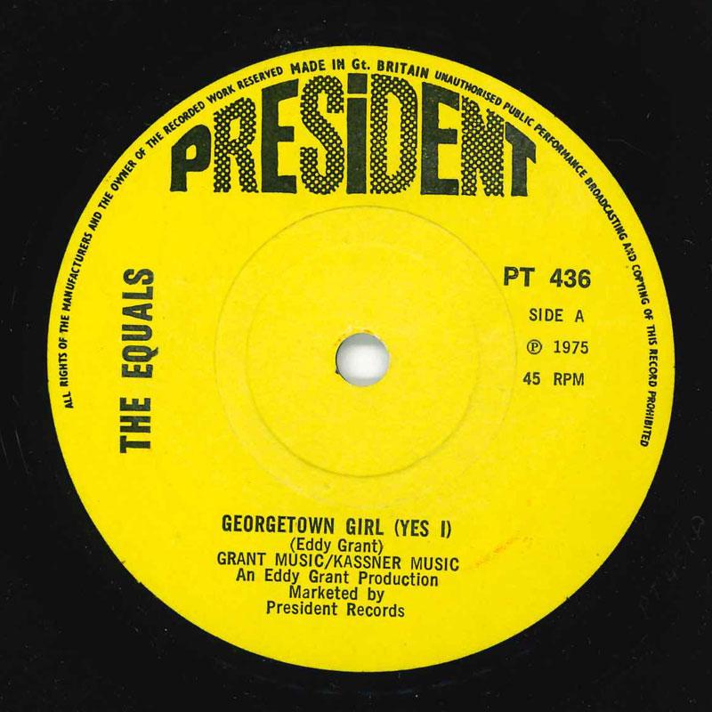 7inch Record EQUALS - Georgetown Girl (Yes I) PT436 President 1975 Jamaica Soul/Funk Used
7inch Record EQUALS - Georgetown Girl (Yes I) PT436 President 1975 Jamaica Soul/Funk Used