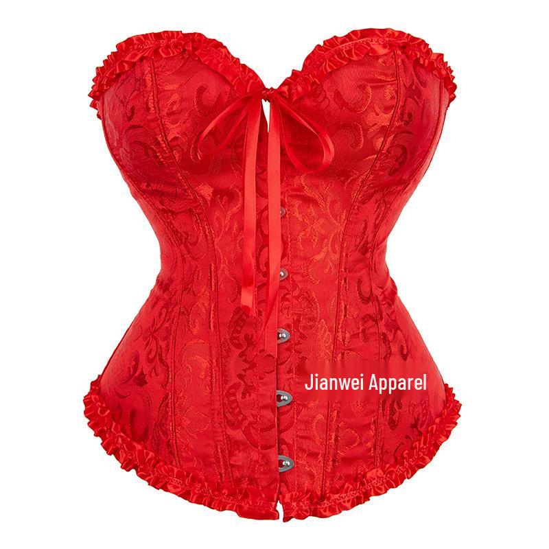 Жаккардовий мереживний корсет на кісточках: Топ для моделювання фігури у святковому стилі 2XL червоний
Жаккардовий мереживний корсет на кісточках: Топ для моделювання фігури у святковому стилі 2XL червоний