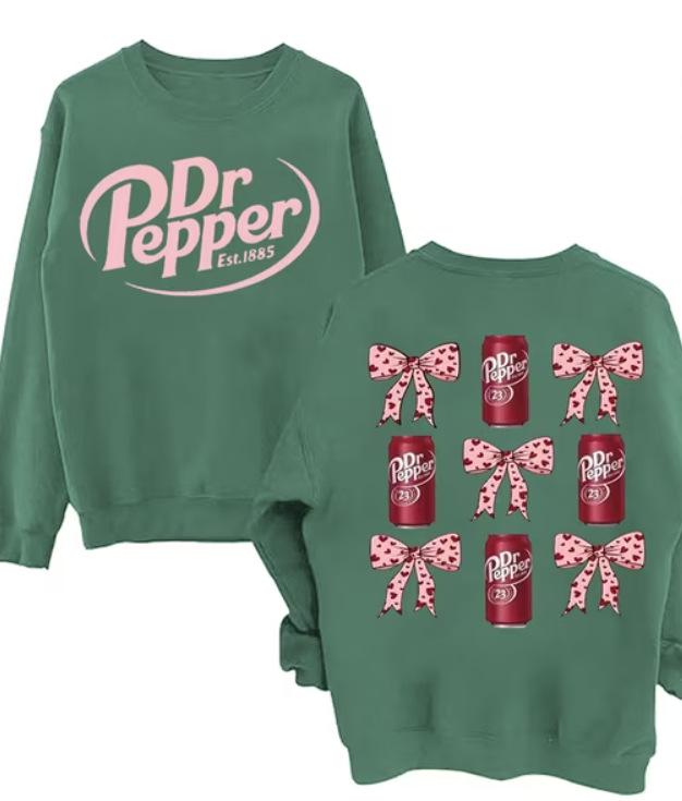 Унісекс вільний світшот Paris Cola з кокетливим бантиком Dr Pepper у рожевому кольорі XXL темно-зелений колір
Унісекс вільний світшот Paris Cola з кокетливим бантиком Dr Pepper у рожевому кольорі XXL темно-зелений колір