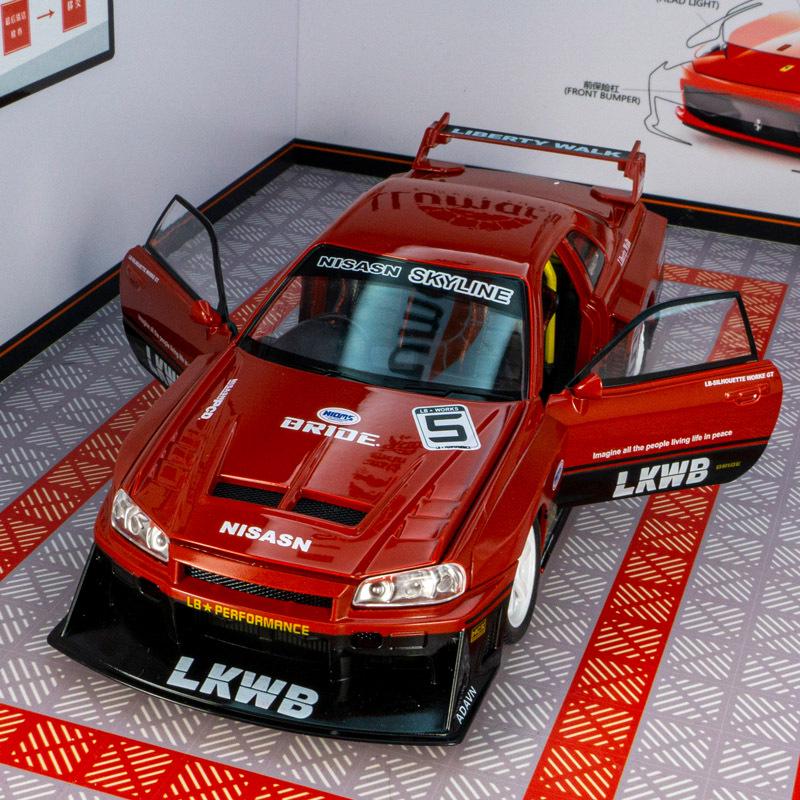 Jinlifang Nissan GT-R34 Skyline Трековая версия Модель автомобиля из сплава Оттягивание назад
Jinlifang Nissan GT-R34 Skyline Трековая версия Модель автомобиля из сплава Оттягивание назад