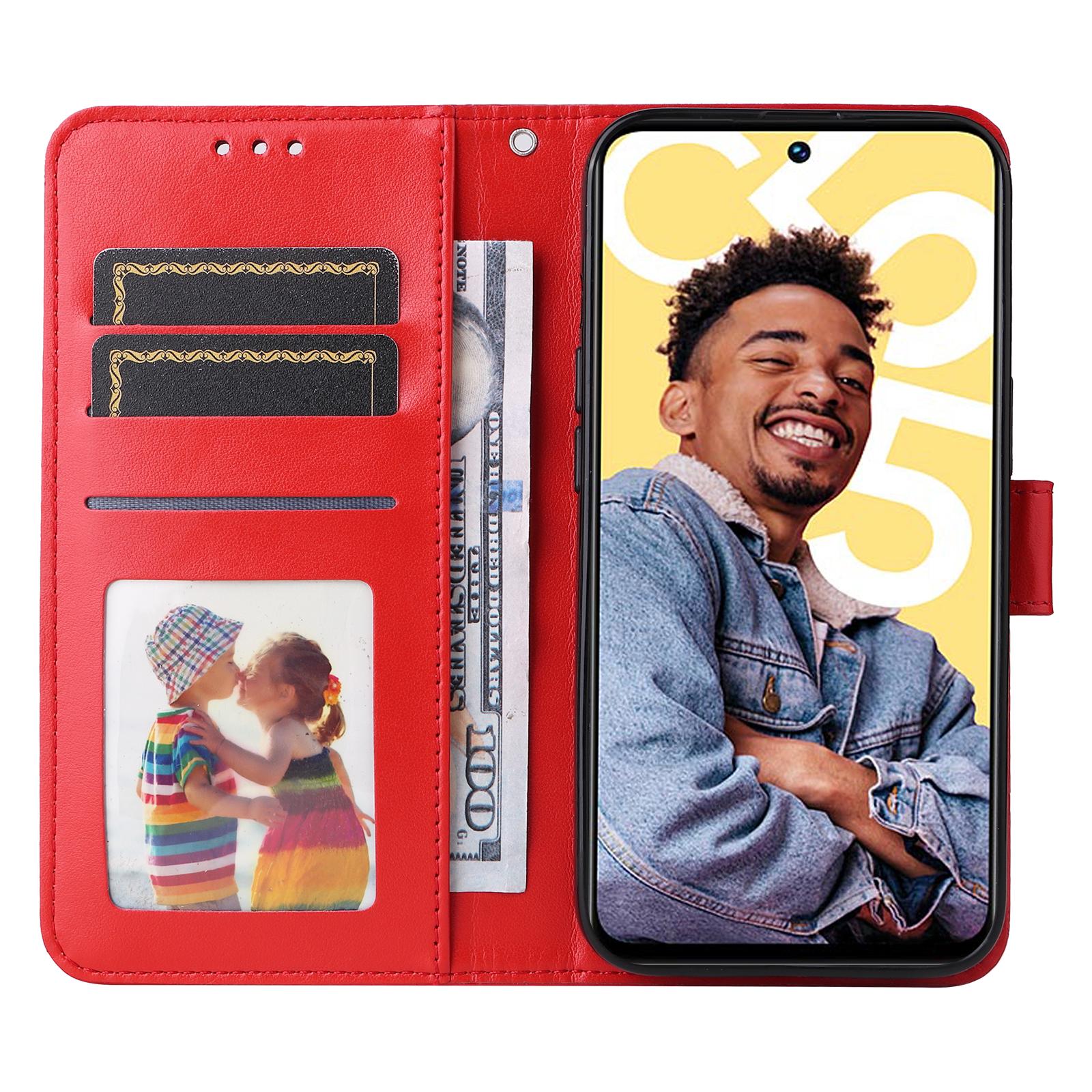 PU Leather Stand Wallet Phone Cover for Realme C55 4G Sunflower Imprinted Phone Case with Strap Red
PU Leather Stand Wallet Phone Cover for Realme C55 4G Sunflower Imprinted Phone Case with Strap Red