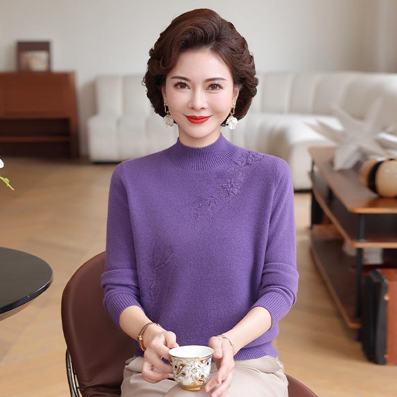 Autumn Wool Pullover: Mom Style Mid-Age Women s Half High Collar Sweater 110 фіолетовий
Autumn Wool Pullover: Mom Style Mid-Age Women s Half High Collar Sweater 110 фіолетовий