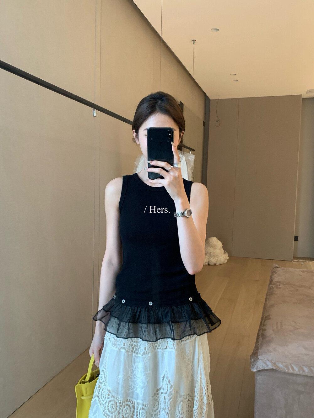 Women s Slim Fit Lace Splicing Sleeveless Vest with Detachable Ruffle - Spring 2026 One Size чорний
Women s Slim Fit Lace Splicing Sleeveless Vest with Detachable Ruffle - Spring 2026 One Size чорний