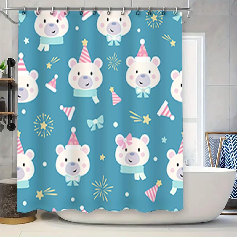 Blue Party Bear Shower Curtain Cute Kids Room Decor Waterproof Fabric With Stars Fireworks Design Size: W72 X L84 Inches For Bat W60H190(CM)-1 Pcs
Blue Party Bear Shower Curtain Cute Kids Room Decor Waterproof Fabric With Stars Fireworks Design Size: W72 X L84 Inches For Bat W60H190(CM)-1 Pcs
