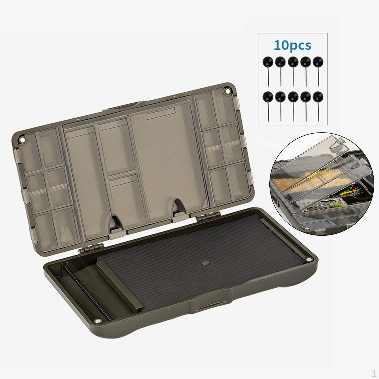 Carp Rig Storage Box Organizer with 10 Pins, Waterproof, Portable for Fishing Line Hook, Versatile
Carp Rig Storage Box Organizer with 10 Pins, Waterproof, Portable for Fishing Line Hook, Versatile