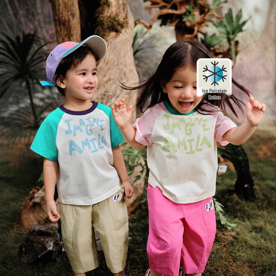 25th Anniversary Color Block Cartoon Crew Neck T-shirt for Girls - Cool Summer Short Sleeve 90 cm
25th Anniversary Color Block Cartoon Crew Neck T-shirt for Girls - Cool Summer Short Sleeve 90 cm