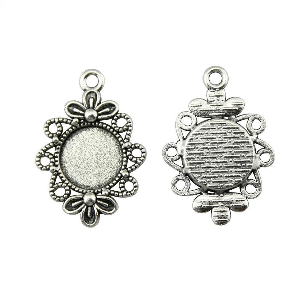 10 шт. круглый цветок в стиле камея, подвеска с кабошоном, базовая установка, ювелирные компоненты, аксессуары, античное серебро, цвет цинкового сплава 12 мм 
10 шт. круглый цветок в стиле камея, подвеска с кабошоном, базовая установка, ювелирные компоненты, аксессуары, античное серебро, цвет цинкового сплава 12 мм