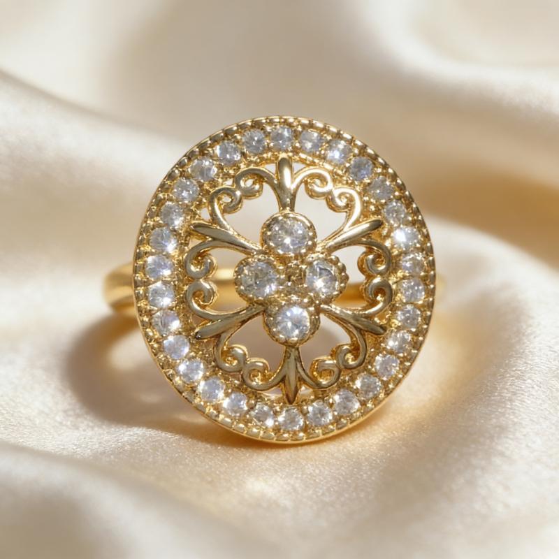 Huitan Aesthetic Hollow-out Design Ring for Women Gold Color Cubic Zirconia Finger Zircon for Engagement Delicate Zircon Gift 6
Huitan Aesthetic Hollow-out Design Ring for Women Gold Color Cubic Zirconia Finger Zircon for Engagement Delicate Zircon Gift 6