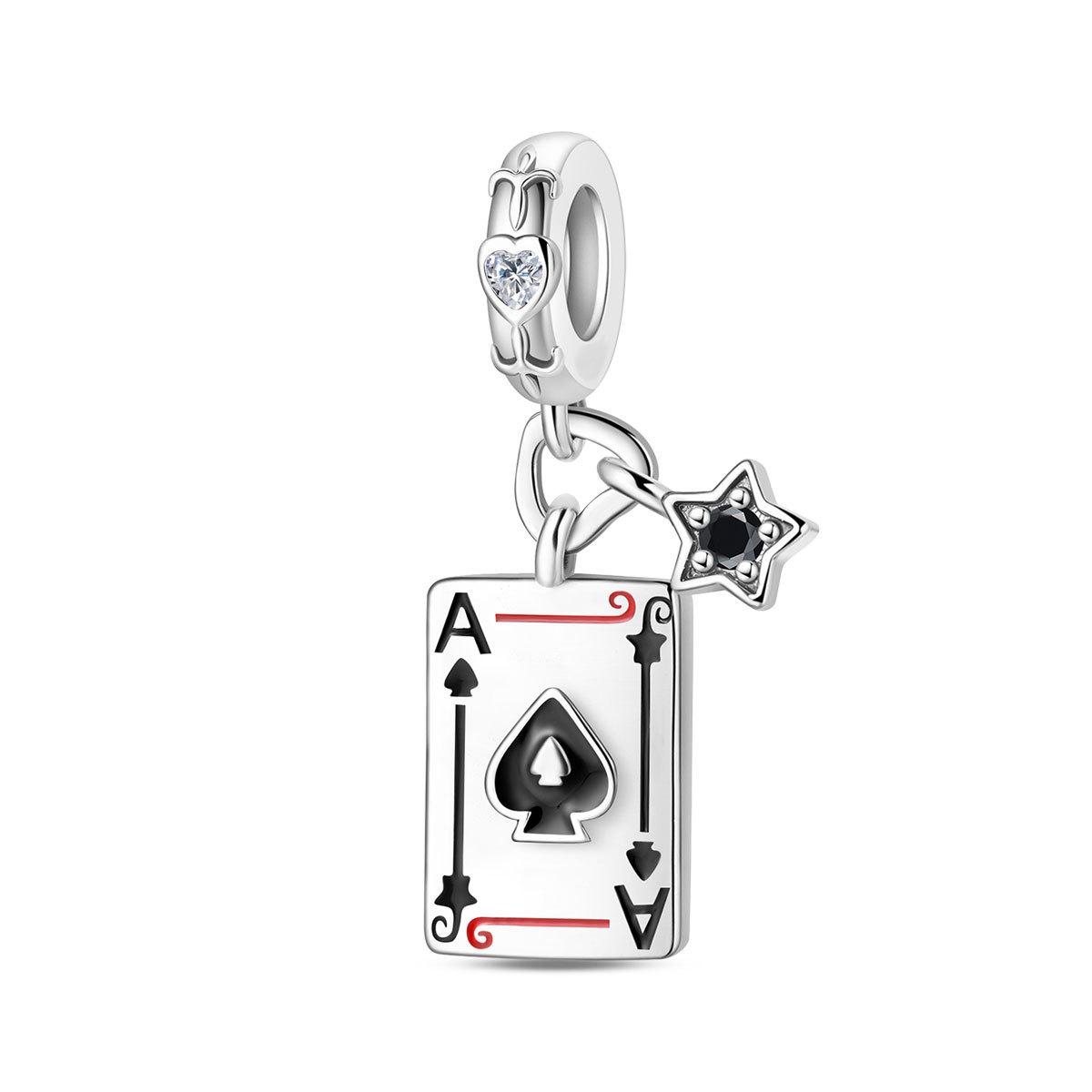 S925 Silver Poker Charms Pendants DIY Jewelry Supplies For Bracelet Necklace Craft Making
S925 Silver Poker Charms Pendants DIY Jewelry Supplies For Bracelet Necklace Craft Making
