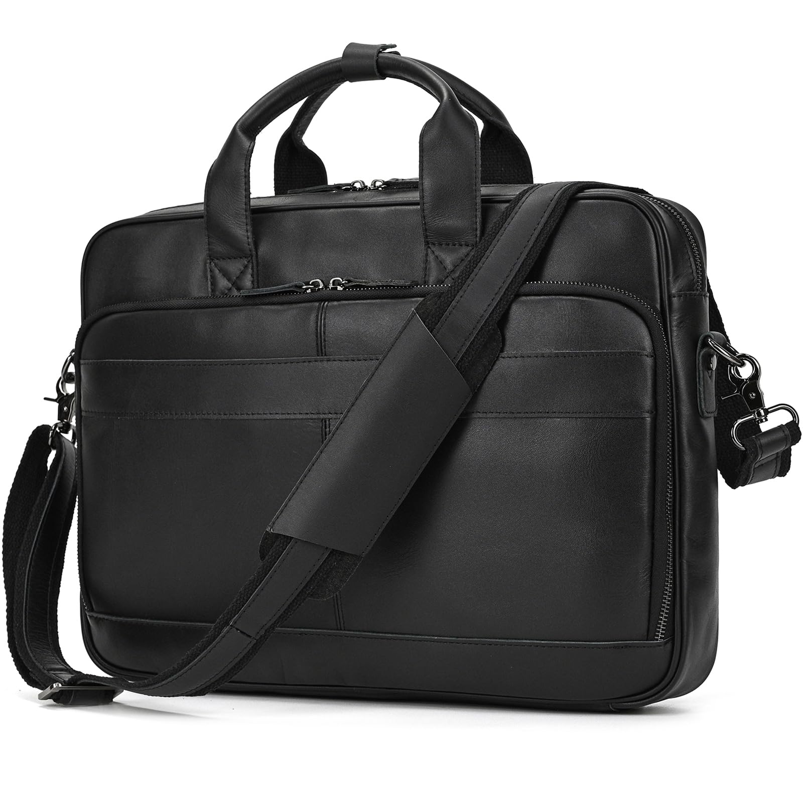 wifreo Мужская деловая сумка из натуральной кожи, портфель большой вместимости, идеально подходит для поездок на работу, формат A4, отделение для ноутбука 15,6 дюйма, кожаная сумка, 2 способа ношения
wifreo Мужская деловая сумка из натуральной кожи, портфель большой вместимости, идеально подходит для поездок на работу, формат A4, отделение для ноутбука 15,6 дюйма, кожаная сумка, 2 способа ношения