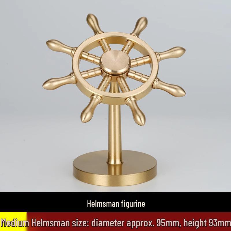 Обертовий латунний штурвал корабля - Настільна металева прикраса та подарунок
Обертовий латунний штурвал корабля - Настільна металева прикраса та подарунок