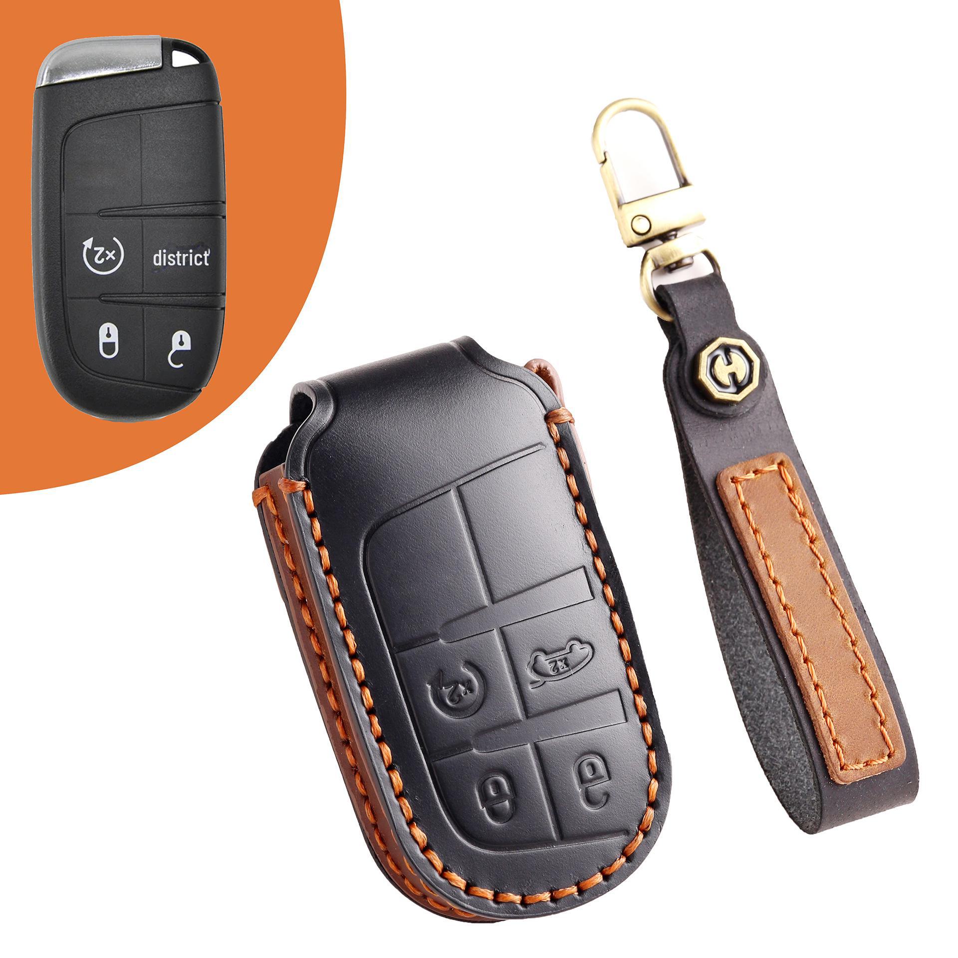 Шкіряний чохол для ключа для Jeep Compass, Grand Commander, Free Light та Grand Cherokee
Шкіряний чохол для ключа для Jeep Compass, Grand Commander, Free Light та Grand Cherokee