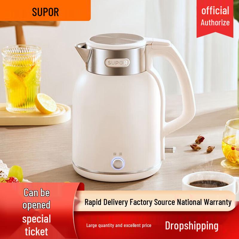 Supor Ton Ton 2L Electric Kettle with 316L Stainless Steel Interior and One-Button Keep Warm Feature SW-20J01P
Supor Ton Ton 2L Electric Kettle with 316L Stainless Steel Interior and One-Button Keep Warm Feature SW-20J01P