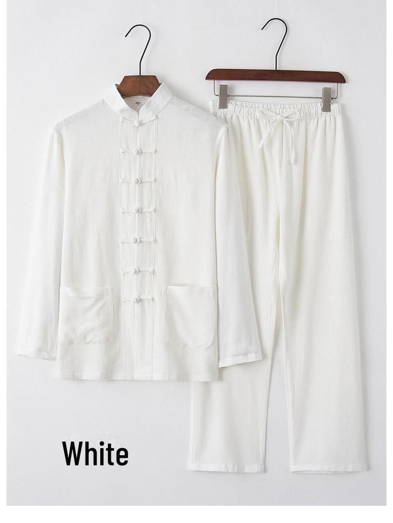 Мужской ретро-китайский стиль хлопка и льна с длинными рукавами костюм Тан Ханьфу Тайцзи Дзен Топ XL
Мужской ретро-китайский стиль хлопка и льна с длинными рукавами костюм Тан Ханьфу Тайцзи Дзен Топ XL