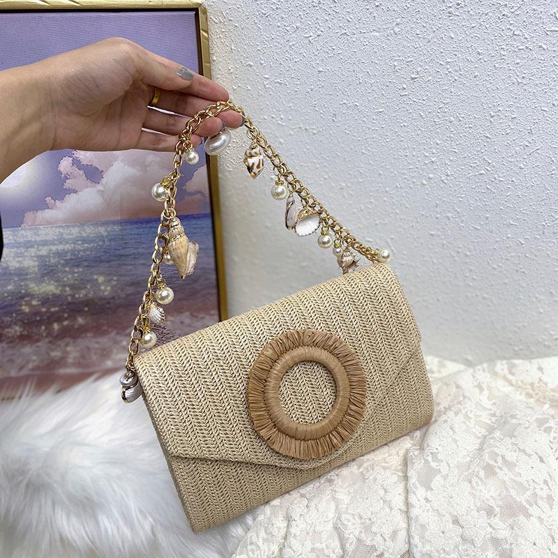Premium small fragrant style dinner bag woven bag pearl shell conch vacation style dress seaside beach handbag
Premium small fragrant style dinner bag woven bag pearl shell conch vacation style dress seaside beach handbag