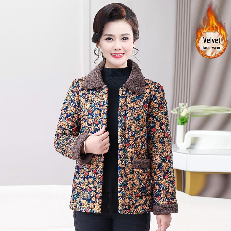 Women s Floral Warm Cotton Jacket - Stylish Short Coat for Elderly, Autumn/Winter Plus Velvet, Thickened for Cold Protection 2XL (105-120 kg) темно-синий
Women s Floral Warm Cotton Jacket - Stylish Short Coat for Elderly, Autumn/Winter Plus Velvet, Thickened for Cold Protection 2XL (105-120 kg) темно-синий