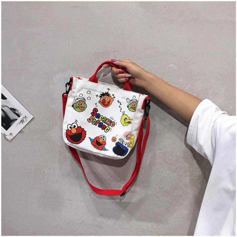 Sesame Street Crossbody Bag, Female Cartoon Harajuku Student Canvas Bag, Female Single Shoulder Large Capacity Handbag Bag Standard
Sesame Street Crossbody Bag, Female Cartoon Harajuku Student Canvas Bag, Female Single Shoulder Large Capacity Handbag Bag Standard