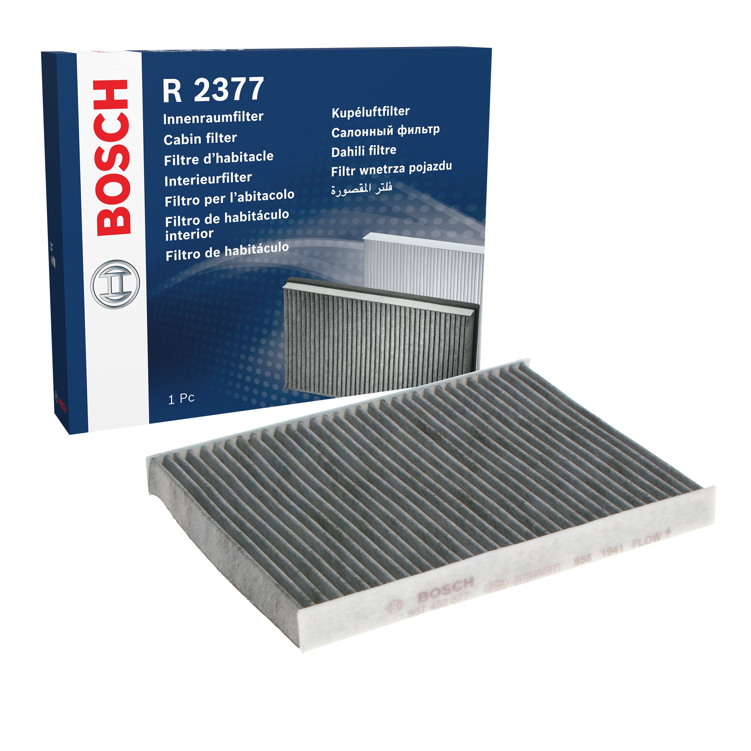 BOSCH Cabin Filter Plus Air Conditioner Filter for Imported Cars FIAT 1 987 432 377 (Deodorizing Type)
BOSCH Cabin Filter Plus Air Conditioner Filter for Imported Cars FIAT 1 987 432 377 (Deodorizing Type)