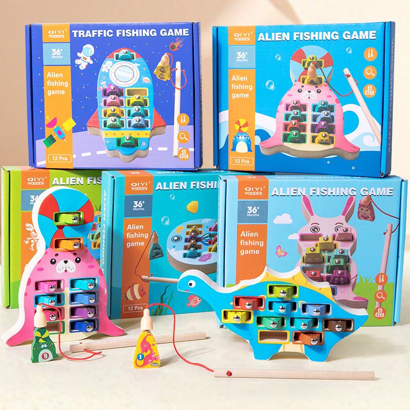 Five Wooden Fishing Games to Enhance Toddlers Hand-Eye Coordination, Color Recognition, and Focus. 21.5*17.5*3.5 cm
Five Wooden Fishing Games to Enhance Toddlers Hand-Eye Coordination, Color Recognition, and Focus. 21.5*17.5*3.5 cm