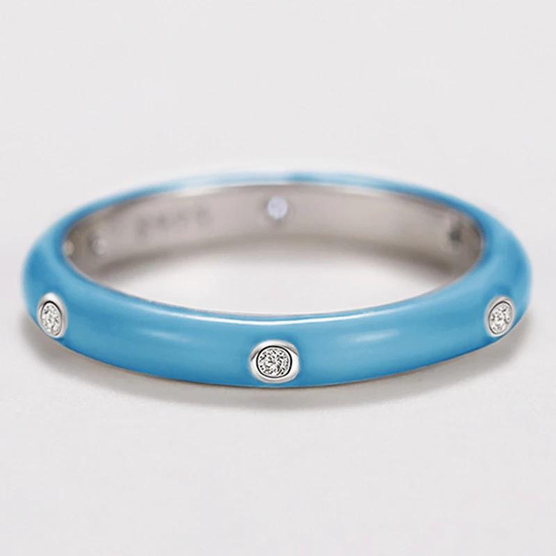 925 Silver Plated Dainty Colorful Enamel Ring Female Fashion Finger Accessories With Shiny Crystal Party Jewelry For Daily Gift 10
925 Silver Plated Dainty Colorful Enamel Ring Female Fashion Finger Accessories With Shiny Crystal Party Jewelry For Daily Gift 10