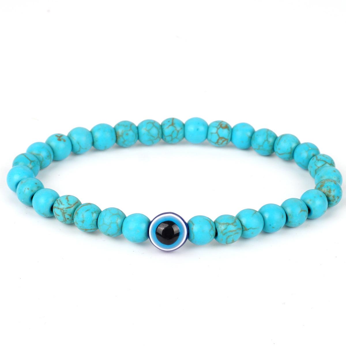 Natural Stone 6MM Eye Bracelet with Tiger Eye, Imitation Obsidian, and White Turquoise Beads
Natural Stone 6MM Eye Bracelet with Tiger Eye, Imitation Obsidian, and White Turquoise Beads