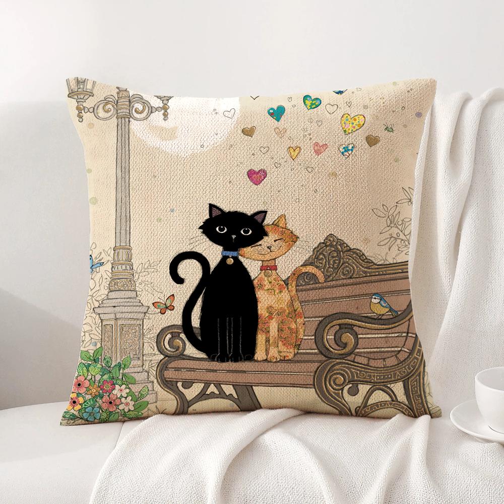 Bench Kitties Cushion Cover Natural Linen Organic Fabric DoubleSided Printing Sofa Home Decor Breathable Bed Pillow 30x30cm
Bench Kitties Cushion Cover Natural Linen Organic Fabric DoubleSided Printing Sofa Home Decor Breathable Bed Pillow 30x30cm