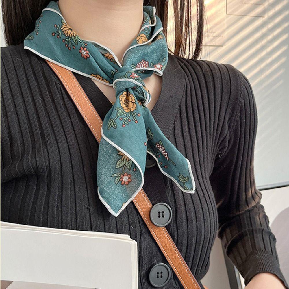 Pastoral Style Cotton Linen Square Scarf Flower Headband Floral Kerchief Printed Silk Scarf Women Style J
Pastoral Style Cotton Linen Square Scarf Flower Headband Floral Kerchief Printed Silk Scarf Women Style J