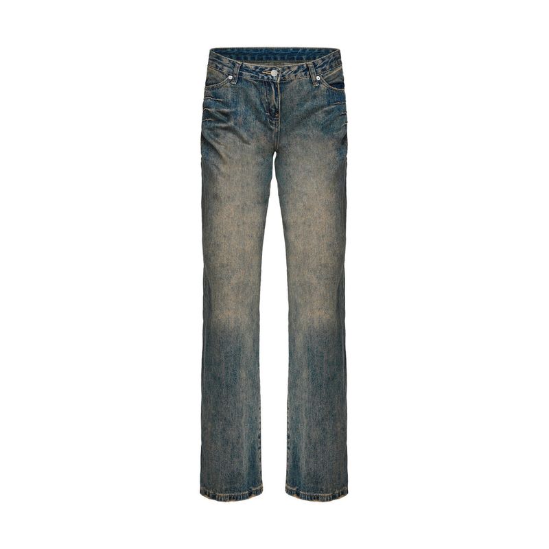 European and American Hot Girls Distressed Low Waist Loose Straight Jeans Retro color S
European and American Hot Girls Distressed Low Waist Loose Straight Jeans Retro color S