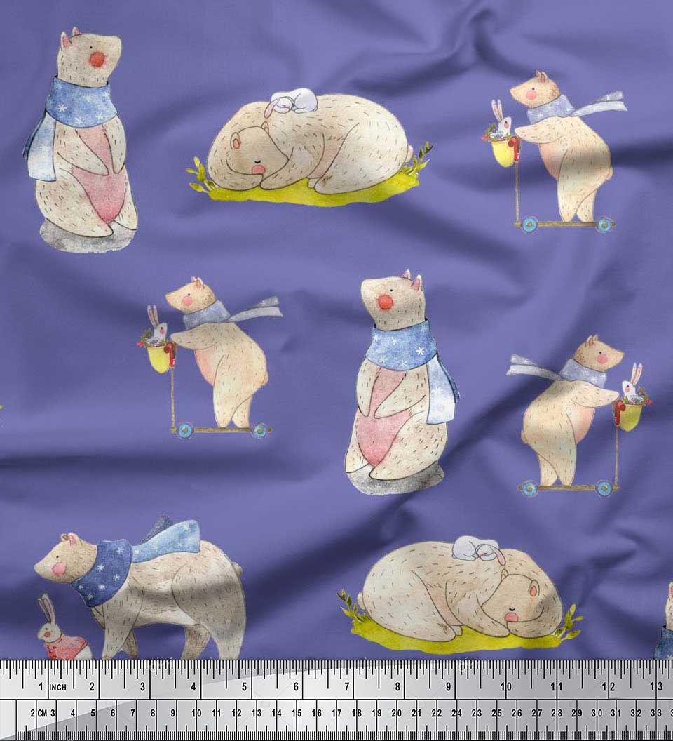 Тканина Soimoi Japan Crepe Satin Cycle, Rabbit & Bear Kids Print Тканина на метр 42 дюйма 42 Inch Wide - Poly Crepe білий
Тканина Soimoi Japan Crepe Satin Cycle, Rabbit & Bear Kids Print Тканина на метр 42 дюйма 42 Inch Wide - Poly Crepe білий