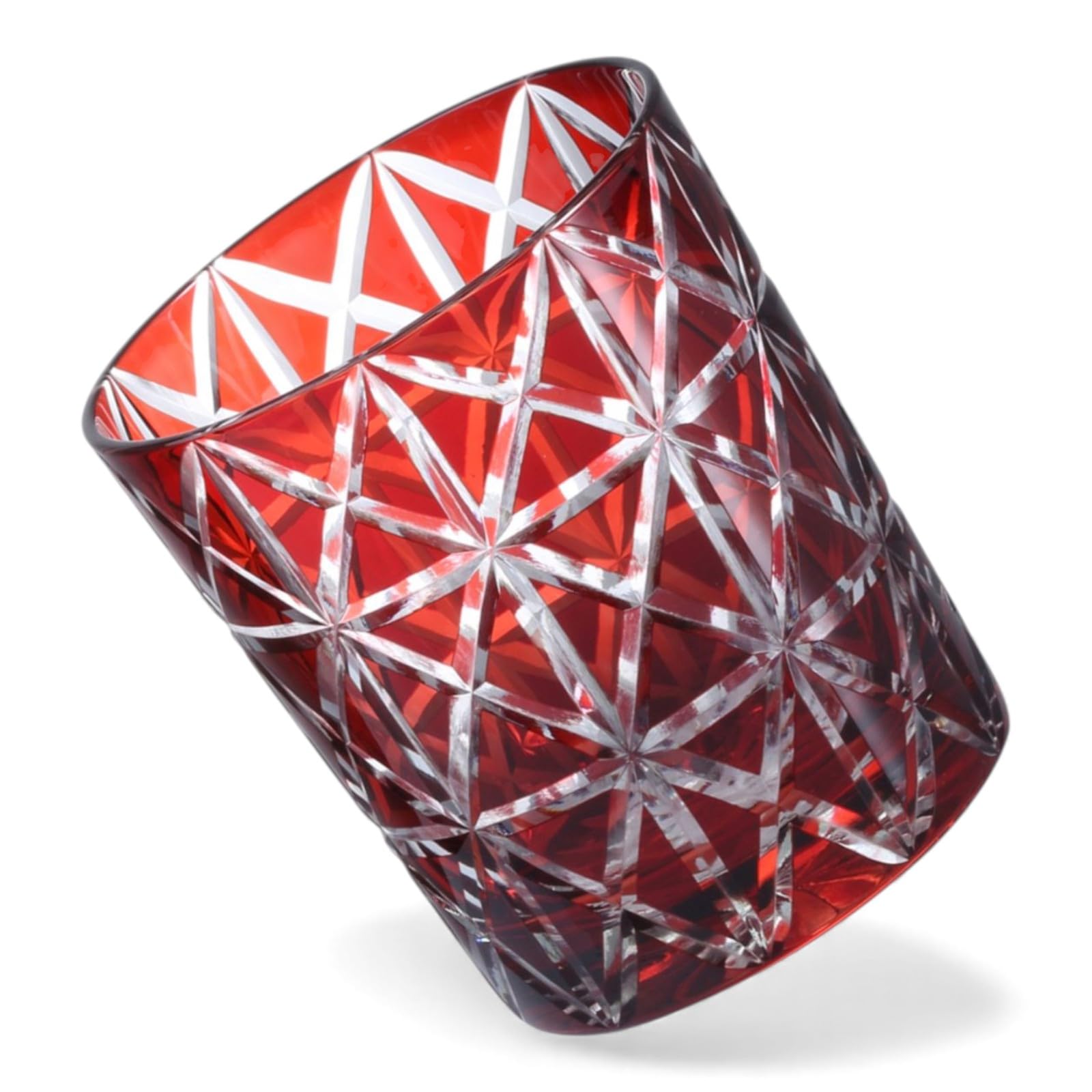 Dinner Luxe Cut Glass Rock Glass Cup 280cc Diamond Pattern Red with Engraved Base Kouga Takumi-fu 80xH90mm PNO.332463
Dinner Luxe Cut Glass Rock Glass Cup 280cc Diamond Pattern Red with Engraved Base Kouga Takumi-fu 80xH90mm PNO.332463