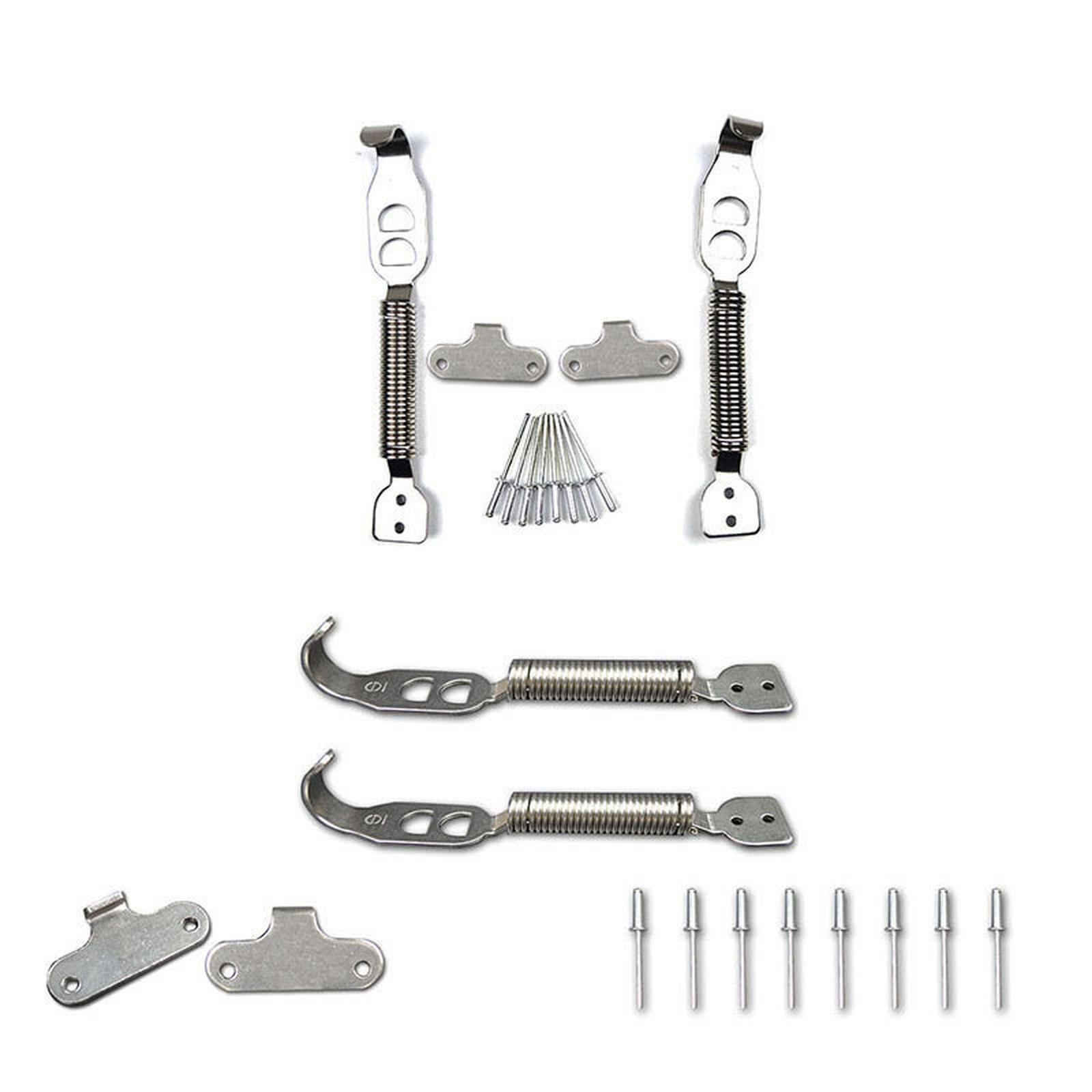 Reliable Stainless Steel Car Racing Mount Bonnet Hook Pin Lock Kit with Easy and Flexible Spring Clip One Size
Reliable Stainless Steel Car Racing Mount Bonnet Hook Pin Lock Kit with Easy and Flexible Spring Clip One Size