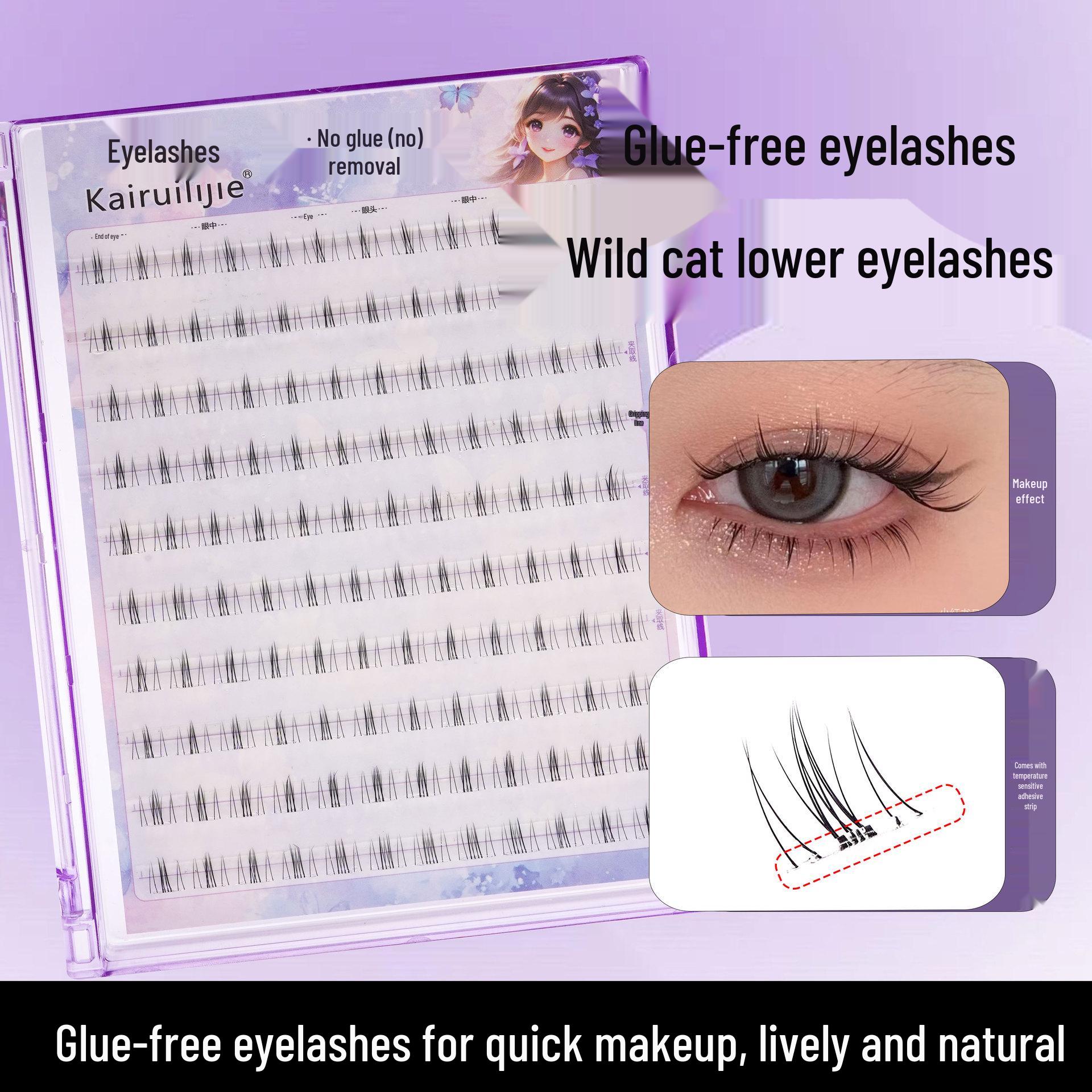 Lashy Large Capacity Glue-Free False Eyelashes: Natural Cat-Eye Elf Look with Transparent Band for Double Eyelid and Lower Lashes
Lashy Large Capacity Glue-Free False Eyelashes: Natural Cat-Eye Elf Look with Transparent Band for Double Eyelid and Lower Lashes