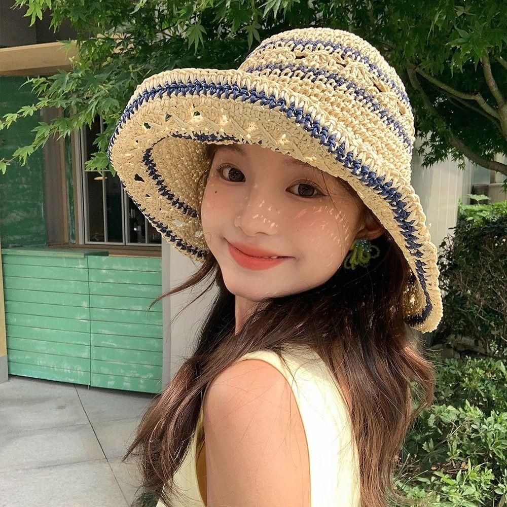 Summer Straw Bucket Cap Beach Fisherman Caps Breathable Weave Crochet Hat Outdoor бежевий
Summer Straw Bucket Cap Beach Fisherman Caps Breathable Weave Crochet Hat Outdoor бежевий