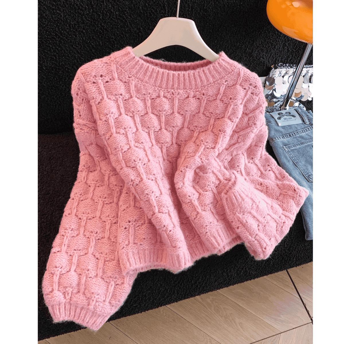 Stylish Korean Women s Winter Knit Sweater - Cozy Crochet Pullover S (recommended 40-50 kg)
Stylish Korean Women s Winter Knit Sweater - Cozy Crochet Pullover S (recommended 40-50 kg)