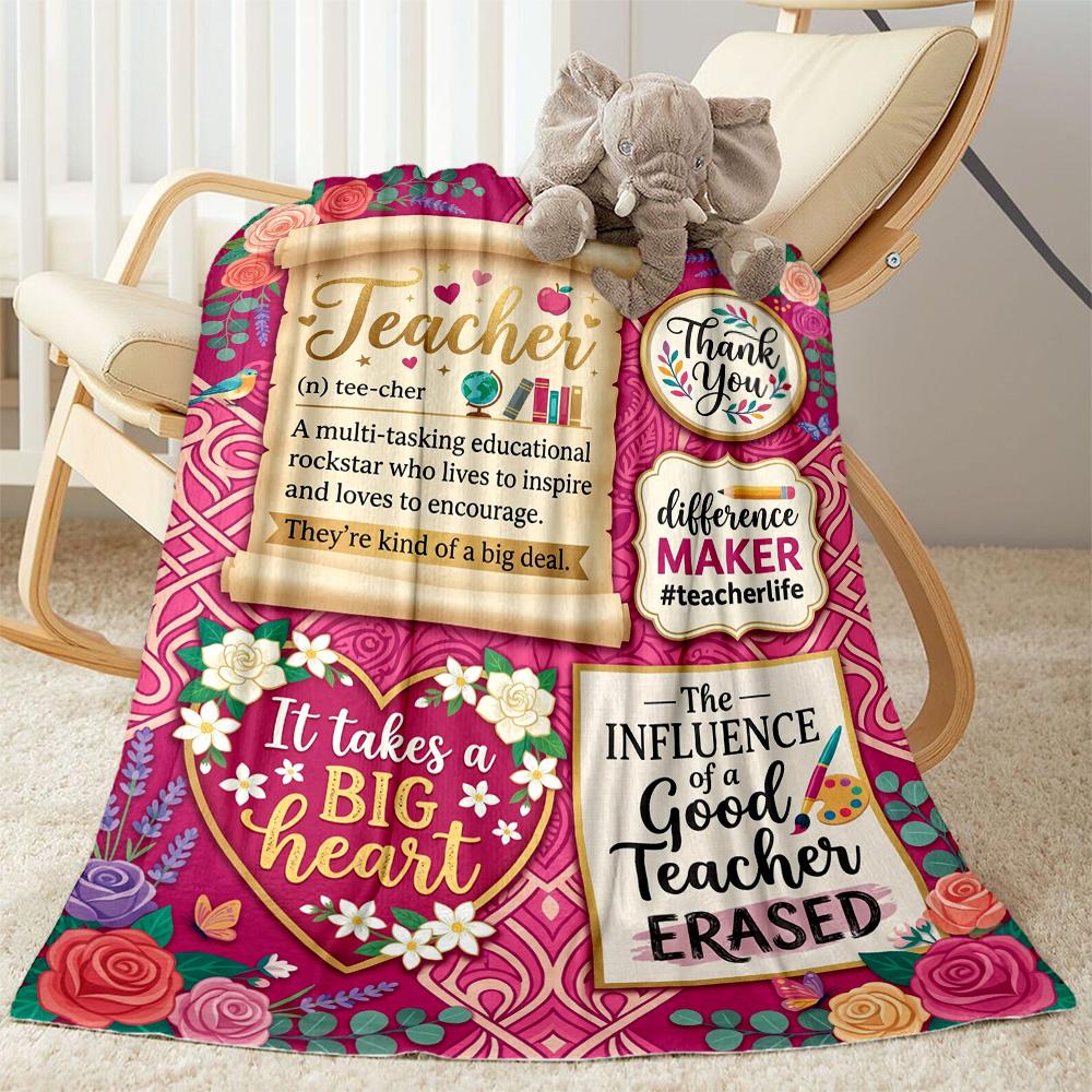 Teacher Appreciation Quotes Flannel Blanket-Soft and Suitable for Sofas,Beds,Offices,Travel,All Seasons,Great Gift for Holidays and Birthdays. 80cmx120cm
Teacher Appreciation Quotes Flannel Blanket-Soft and Suitable for Sofas,Beds,Offices,Travel,All Seasons,Great Gift for Holidays and Birthdays. 80cmx120cm
