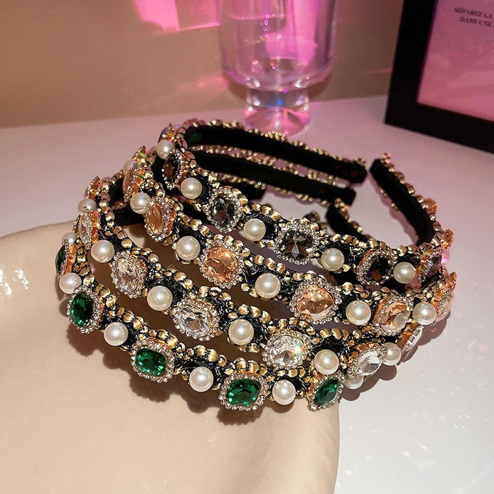 Brid Wedding Headbands Baroque Crystal Headband Zircon Rhinestone Pearl Headbands Women Hair Hoop
Brid Wedding Headbands Baroque Crystal Headband Zircon Rhinestone Pearl Headbands Women Hair Hoop