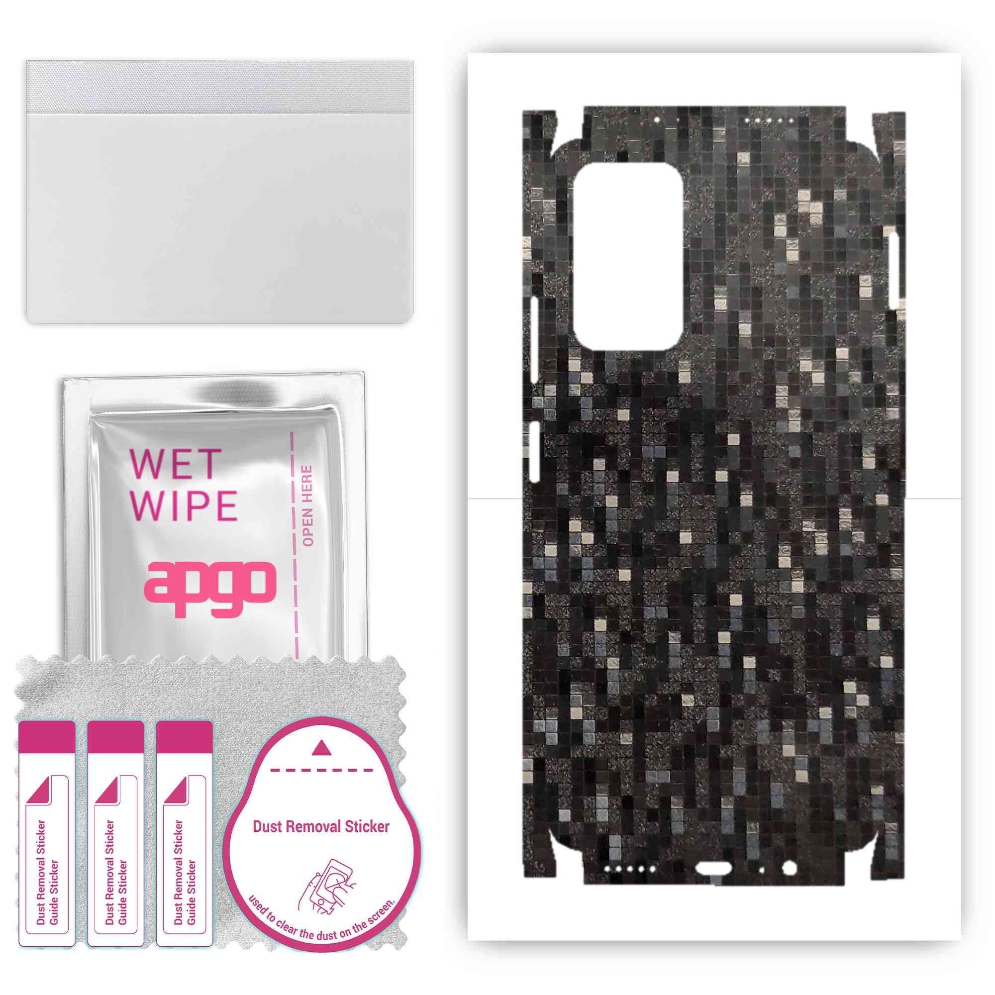 apgo Protective Skin Sticker for the back+sides compatible with Xiaomi Redmi Note 11T, Full Wrap Film, Foil, Vinyl - Pattern Carbon Black Pixel
apgo Protective Skin Sticker for the back+sides compatible with Xiaomi Redmi Note 11T, Full Wrap Film, Foil, Vinyl - Pattern Carbon Black Pixel