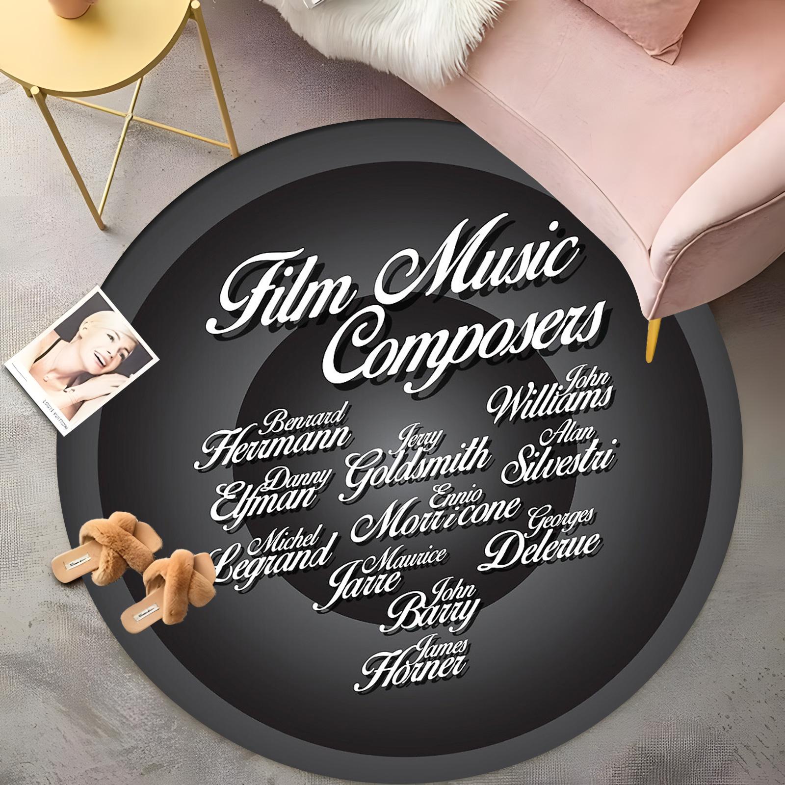 Film Music Composers Round Rug Non-Slip Cinematic Carpet, Music Lover Living Room Decor 60cm
Film Music Composers Round Rug Non-Slip Cinematic Carpet, Music Lover Living Room Decor 60cm