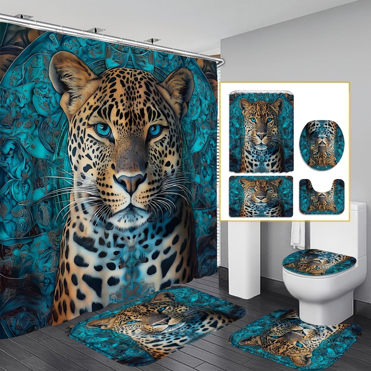 Sophisticated Leopard Print Bathroom Decor Set - Waterproof Shower Curtain, Soft Floor Mats, Toilet Lid Cover, and Contour Mat
Sophisticated Leopard Print Bathroom Decor Set - Waterproof Shower Curtain, Soft Floor Mats, Toilet Lid Cover, and Contour Mat