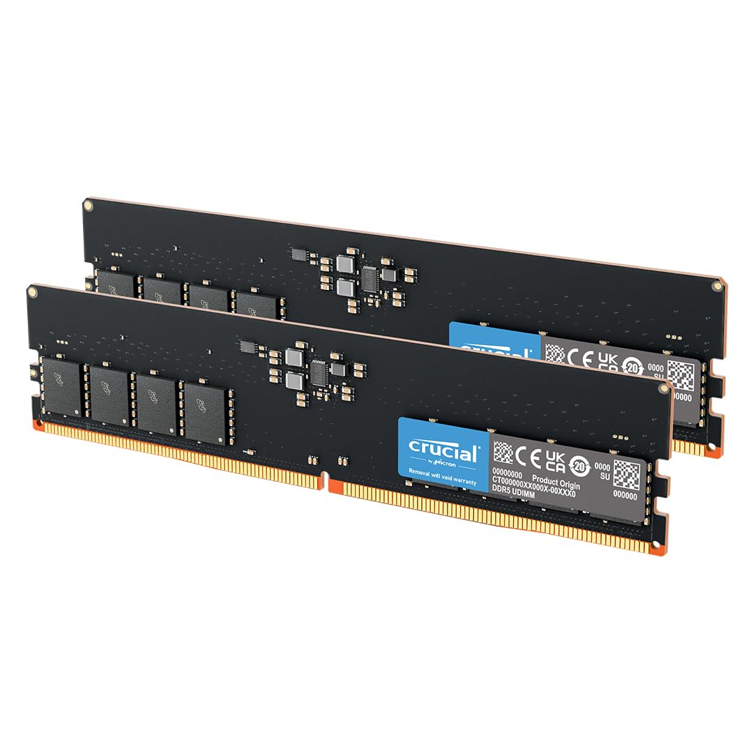 Crucial RAM 32GB Kit DDR5 5600MHz or Desktop Memory CT2K16G56C46U5 Black (2x16GB) (5200MHz 4800MHz)
Crucial RAM 32GB Kit DDR5 5600MHz or Desktop Memory CT2K16G56C46U5 Black (2x16GB) (5200MHz 4800MHz)