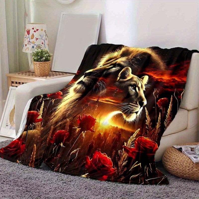 1pc Lion s Majesty Amidst a Sea of Red Roses Blanket Seasonal Home Decor Gift, Soft Suitable for All Seasons, Living Room, Travel, Camping 80x120cm
1pc Lion s Majesty Amidst a Sea of Red Roses Blanket Seasonal Home Decor Gift, Soft Suitable for All Seasons, Living Room, Travel, Camping 80x120cm