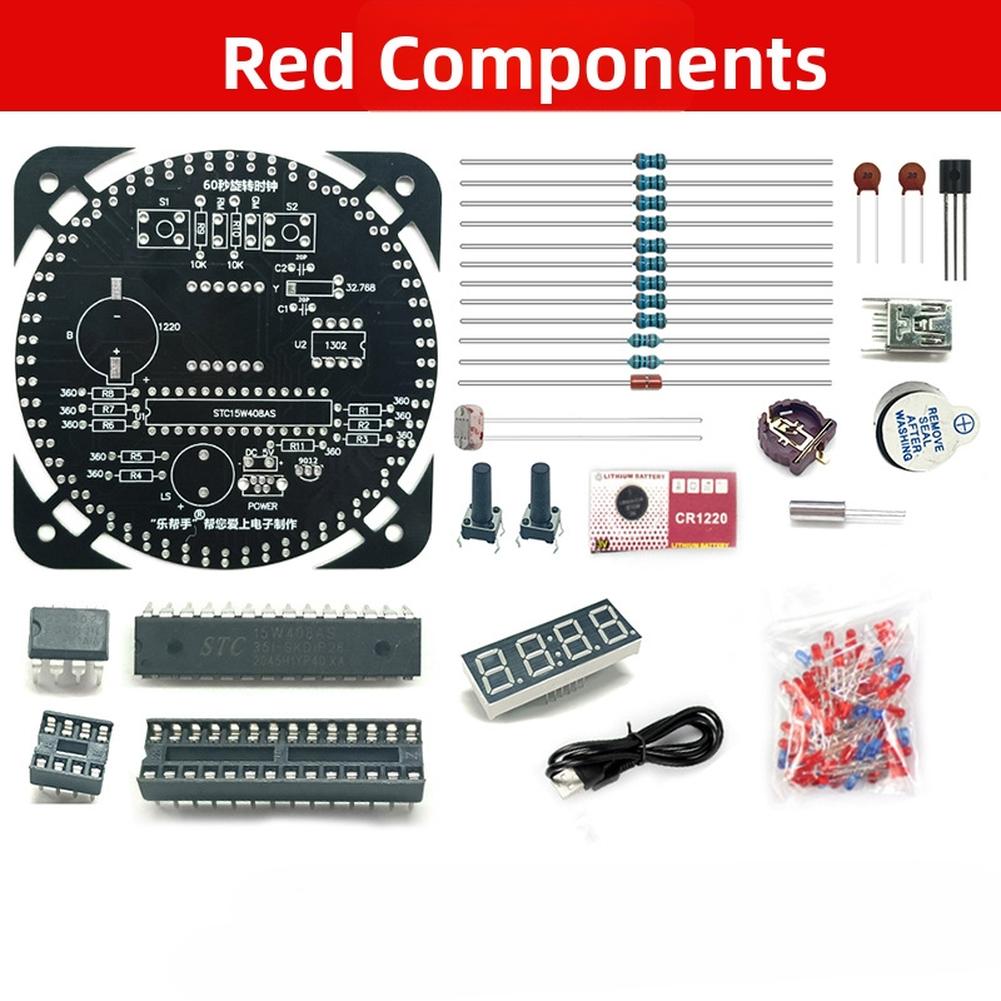 Build-Your-Own Clock Kit for Educational Soldering Practice Featuring Light-Sensitive Display Rotating Stand and Temp Sensing
Build-Your-Own Clock Kit for Educational Soldering Practice Featuring Light-Sensitive Display Rotating Stand and Temp Sensing