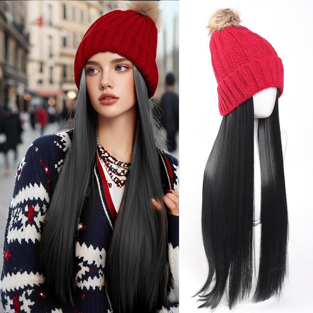 Длинный прямой синтетический парик, красная вязаная шапка, шапка с накладными волосами, цельная шапка, парики, шапка, парик, регулируемый, черные светлые волосы для женщин
Длинный прямой синтетический парик, красная вязаная шапка, шапка с накладными волосами, цельная шапка, парики, шапка, парик, регулируемый, черные светлые волосы для женщин