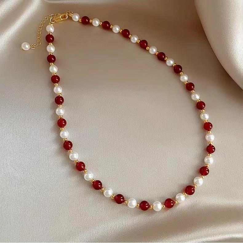 Pearl agate bead necklace female retrofashion women daily jewelry gift красный
Pearl agate bead necklace female retrofashion women daily jewelry gift красный