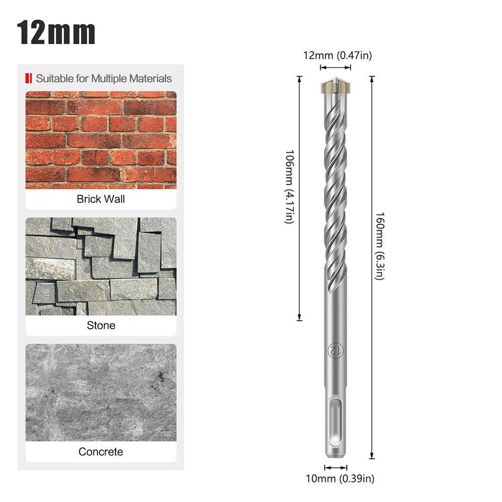 Cross-Type Tile Drill Bits Hammer Drill Ceramic Drill Bit Replacement Diamond Drill Bits 12x160
Cross-Type Tile Drill Bits Hammer Drill Ceramic Drill Bit Replacement Diamond Drill Bits 12x160