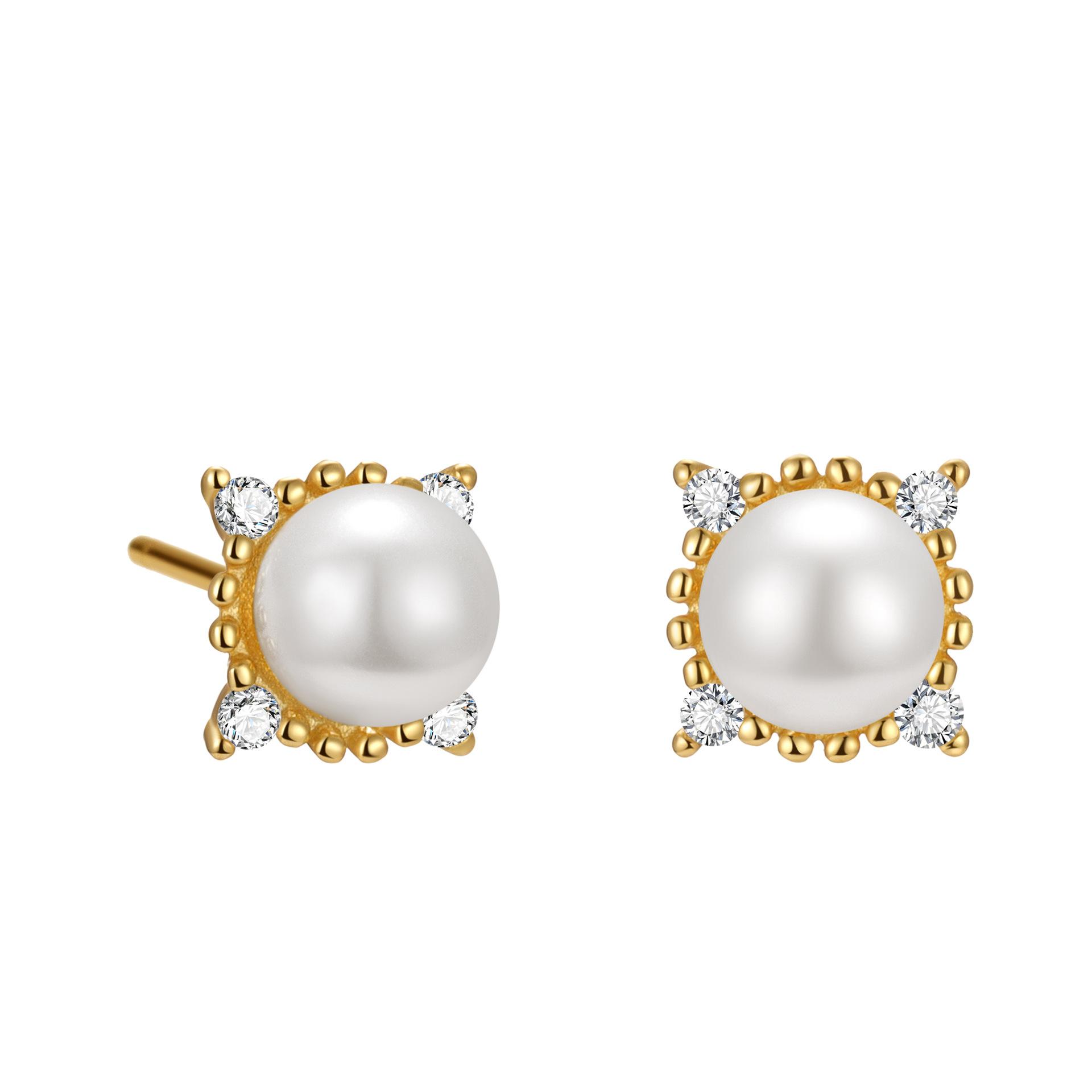 925 Sterling Silver Geometric Zircon Simulation Pearl Earrings for Women Fashionable Simple Temperament Jewels золотий
925 Sterling Silver Geometric Zircon Simulation Pearl Earrings for Women Fashionable Simple Temperament Jewels золотий