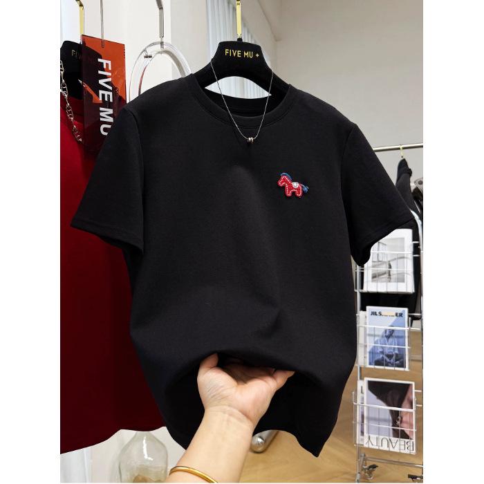 Korean Style Plus Size Red Little Horse Cartoon Embroidery Women s Half Sleeve T-shirt - Year of the Horse Edition L (120-145 Jin) чорний
Korean Style Plus Size Red Little Horse Cartoon Embroidery Women s Half Sleeve T-shirt - Year of the Horse Edition L (120-145 Jin) чорний